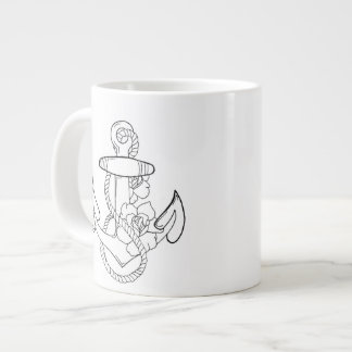タトゥースタイルいかり ジャンボコーヒーマグカップ