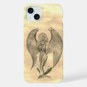 タトゥースタイルのエンジェル iPhone 15 PLUSケース