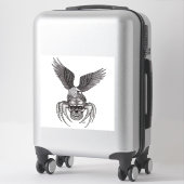 タトゥースタイルのワシとスパイダースカル シール (スーツケース)