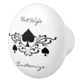 タトゥースタイルスクロール黒スペードThunder_Cove セラミックノブ (右)