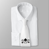 タトゥースタイルスクロール黒スペードThunder_Cove ネクタイ (タイ)