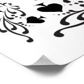 タトゥースタイルスクロール黒スペードThunder_Cove ポスター (角)