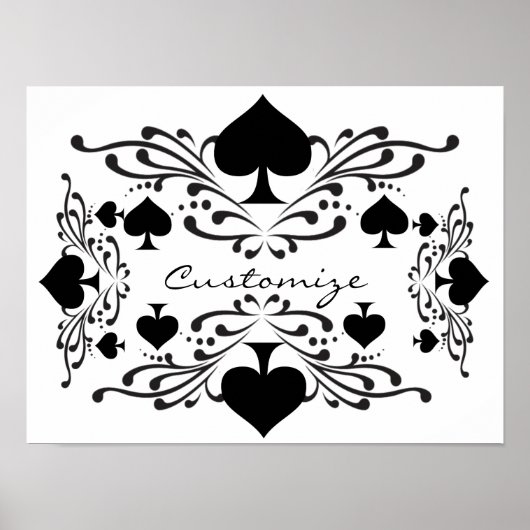 タトゥースタイルスクロール黒スペードThunder_Cove ポスター (正面)