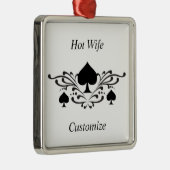 タトゥースタイルスクロール黒スペードThunder_Cove メタルオーナメント (右)