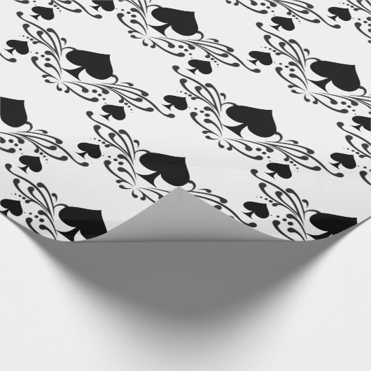 タトゥースタイルスクロール黒スペードThunder_Cove ラッピングペーパー (角)