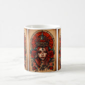 タトゥースタイルバラコンパスコーヒーマグギフト コーヒーマグカップ (中央)