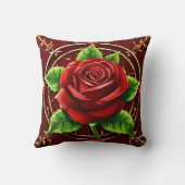 タトゥースタイルバラコンパスピローカバー クッション (裏面)