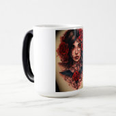 タトゥースタイルバラコンパス美しいエボキング モーフィングマグカップ (正面左)