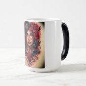 タトゥースタイルバラコンパス美しいエボキング モーフィングマグカップ (正面右)