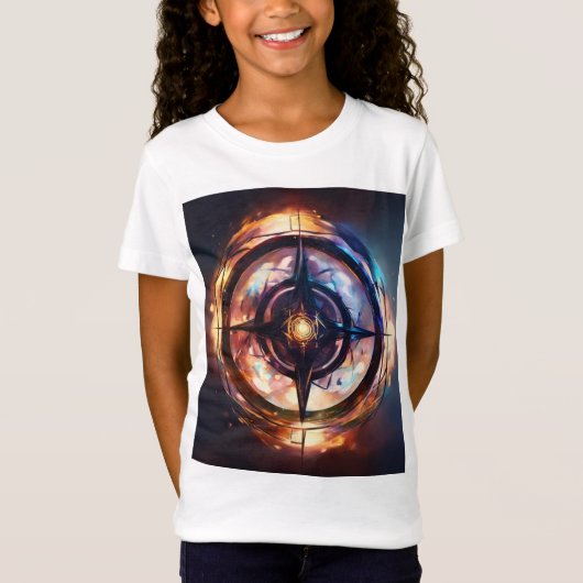 タトゥースタイルバラコンパス：愛とBlのシンボル Tシャツ (正面)
