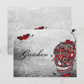 タトゥースタイルミュエルテスカルとフローリッシュネームカード ポストカード (正面/裏面)