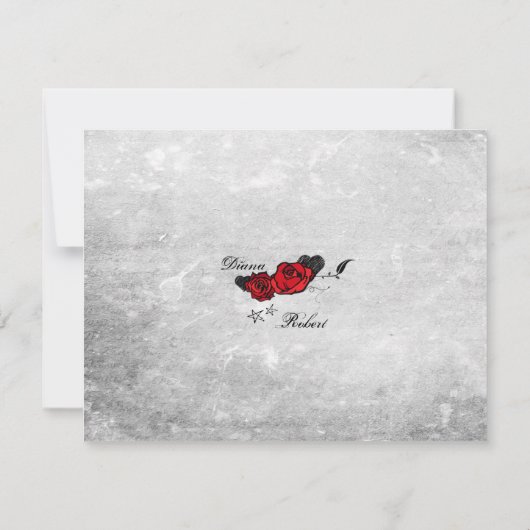 タトゥースタイルミュエルテスカルとフローリッシュ招待状 招待状 (裏面)