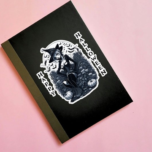 タトゥースタイルムーンライトウィッチパンプキンパッチビニル シール