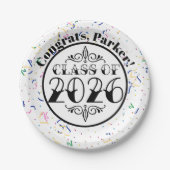 タトゥースタイル2026年卒業 ペーパープレート (正面)