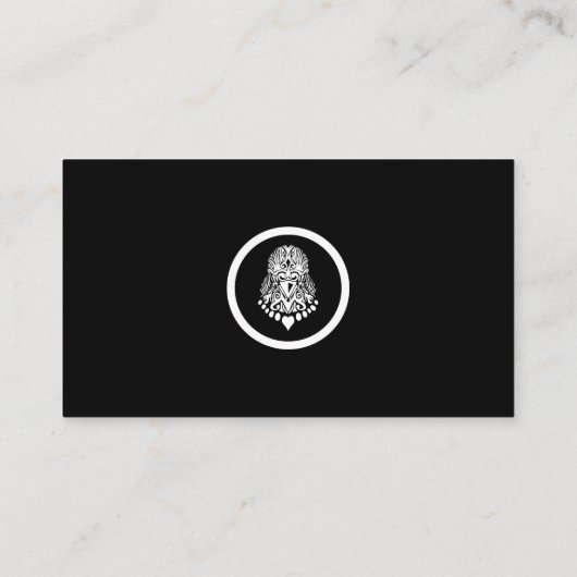 タトゥースタジオダークタトゥーロゴ入れ墨アーティスト 名刺 (裏面)