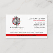 タトゥースタジオ、タトゥーアーティスト – コイフィッシュロゴアート 名刺 (裏面)