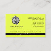 タトゥースタジオ、タトゥーアーティスト – ネオンコイフィッシュロゴ  名刺 (裏面)