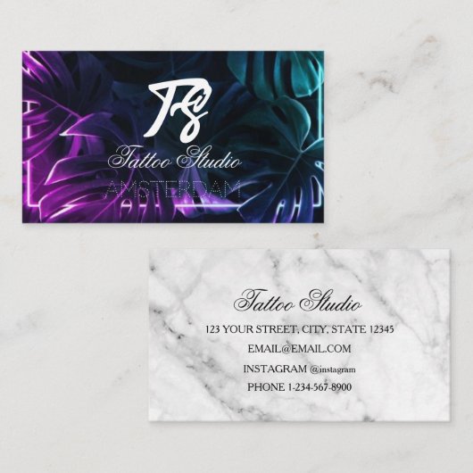 タトゥースタジオ 名刺 (正面/裏面)