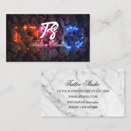 タトゥースタジオ 名刺 (正面/裏面)