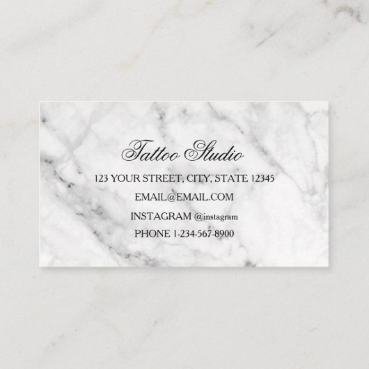 タトゥースタジオ 名刺 (裏面)