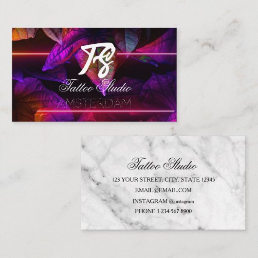 タトゥースタジオ 名刺 (正面/裏面)