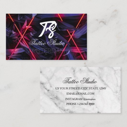 タトゥースタジオ 名刺 (正面/裏面)