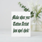 タトゥースペルチェック ポストカード (スタンド正面)