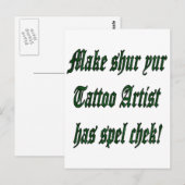 タトゥースペルチェック ポストカード (正面/裏面)