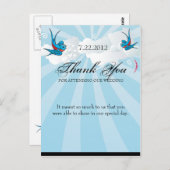 タトゥースワローズとスクロール都市ありがとう。 ポストカード (正面/裏面)