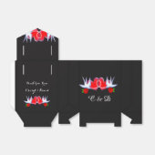 タトゥースワローハートとバラデザイン フェイバーボックス (折り畳みなし)