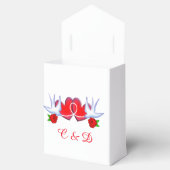 タトゥースワローハートとバラデザイン フェイバーボックス (オープン)