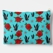 タトゥースワローバードとバラモノグラム アクセサリーポーチ (裏面)