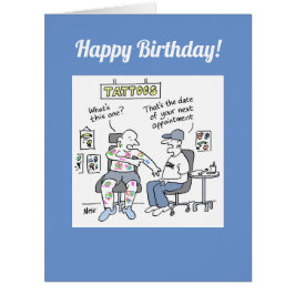 タトゥーテーマおもしろいタトゥー誕生日カード