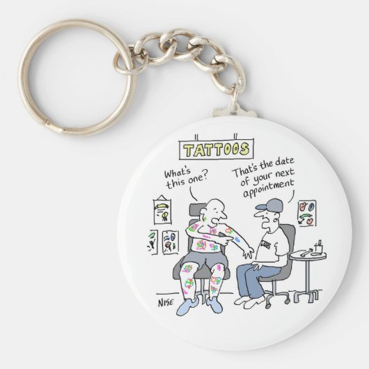 タトゥーテーマおもしろいタトゥー キーホルダー (正面)