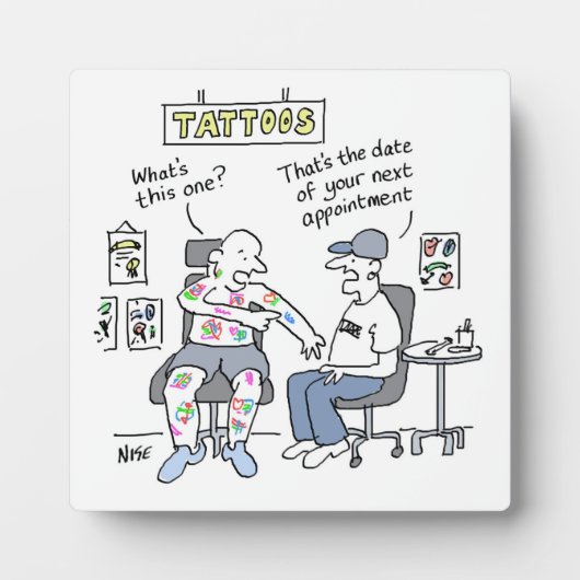 タトゥーテーマおもしろいタトゥー フォトプラーク (正面)