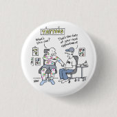 タトゥーテーマおもしろいタトゥー 缶バッジ (正面)