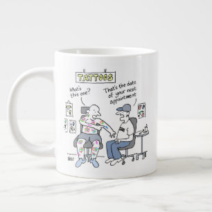 タトゥーテーマおもしろい入れ墨師 ジャンボコーヒーマグカップ