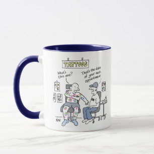 タトゥーテーマおもしろい入れ墨師 マグカップ