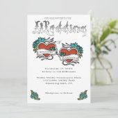 タトゥーハートとタトゥーレタリング結婚ズ 招待状 (スタンド正面)