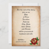 タトゥーハートとローズの結婚式招待状 招待状 (裏面)