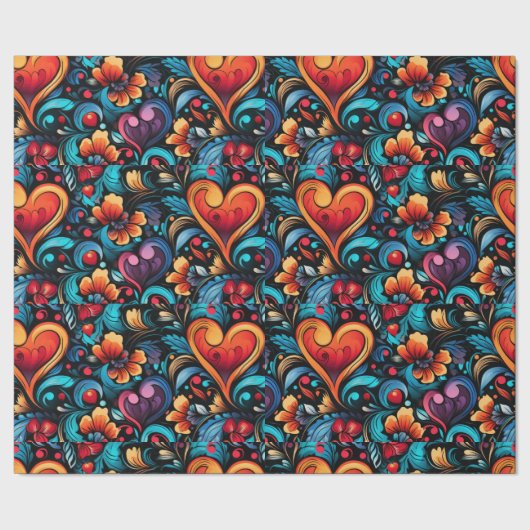 タトゥーハートデジタルテーマ1 ラッピングペーパー (シーム)