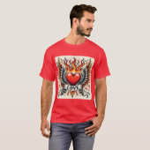 タトゥーハートラブバナー Tシャツ (正面フル)