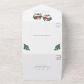 タトゥーハート タトゥーグラフィック結婚式 オールインワン招待状 (外側)