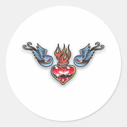 タトゥーハート ラウンドシール (正面)
