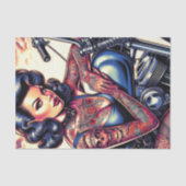 タトゥーバイクもしくは自転車に乗る人ガール 薄葉紙 (正面)