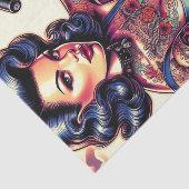 タトゥーバイクもしくは自転車に乗る人ガール 薄葉紙 (詳細)