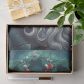 タトゥーバイクもしくは自転車に乗る人サンタクリスマスデクページ紙 薄葉紙 (ギフト)