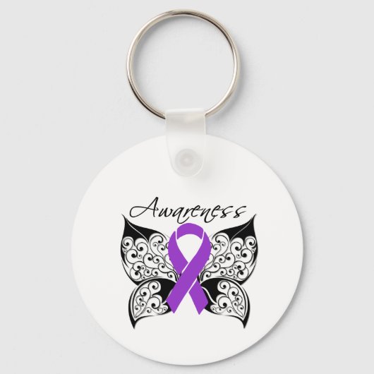 タトゥーバタフライ認識度 – クローン病 キーホルダー (正面)