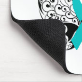 タトゥーバタフライ認識度 – 卵巣がん マウスパッド (コーナー)