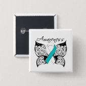 タトゥーバタフライ認識度 – 子宮頸がん 缶バッジ (正面&裏面)